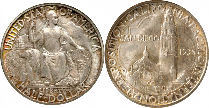 1936-D San Diego, California Pacific International Exposition. MS-66 (NGC). OH....