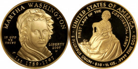2007-W First Spouse Gold Bullion Coin. Martha Washington. Proof-69 Ultra Cameo (NGC).

PCGS# 150890.

Estimate: $ 904