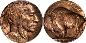 1921 Buffalo Nickel--Struck on a Cent Planchet--Unc Details--Cleaning (PCGS).

Estimate: $ 300