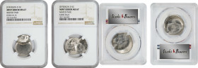 Undated Denver Jefferson Nickel--Mated Pair of a Uniface Off-Center Strike and a Double Strike with Indent--MS-67 (NGC).

(Total: 2 coins)

Estima...