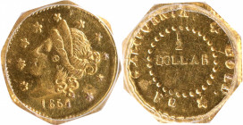 1854-FD Octagonal 50 Cents. BG-306. Rarity-4. Liberty Head. MS-64 (PCGS).

PCGS# 10426. NGC ID: 2BJD.

Estimate: $ 500