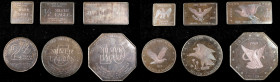 1969 "Silver Eagles Nest" Set of Silver Bullion Ingots. Hercaimy Enterprises. Walla Walla, Washington. Proof.

19.25 ounces total, .999 fine. A seco...