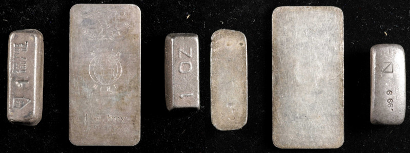 Lot of (3) Undated 1 Ounce Silver Ingots. .999 Fine.

3 ounces, total. Include...