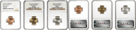Lot of (3) "1861" (1961) Confederate Cents. Bashlow Restrike. (NGC).

Included are: silver, MS-67; copper, MS-66 RD; and Goldine, MS-67.

Estimate...