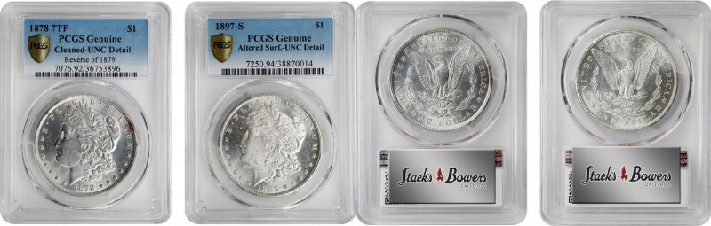 Lot of (2) 19th Century Morgan Silver Dollars. Unc Details (PCGS).

Included a...