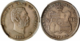 1883 Hawaii Quarter Dollar. Medcalf-Russell 2CS-3a. AU Details--Mount Removed (PCGS).

PCGS# 10987. NGC ID: 2C58.

From the Mark and Lottie Salton...