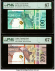 Aruba Centrale Bank 100; 200 Florins 1.1.2019 Pick 24a; 25a Two Examples PMG Superb Gem Unc 67 EPQ (2). 

HID09801242017

© 2022 Heritage Auctions | A...