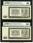 Bohemia and Moravia National Bank 1000 Korun 24.10.1942 Pick 15a Two Consecutive Examples PMG Gem Uncirculated 66 EPQ (2). 

HID09801242017

© 2022 He...