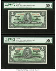 Canada Bank of Canada $1 2.1.1937 BC-21c Two Consecutive Examples PMG Choice About Unc 58 EPQ (2). 

HID09801242017

© 2022 Heritage Auctions | All Ri...