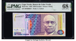 Low Serial Number 000057 Cape Verde Banco De Cabo Verde 2500 Escudos 20.1.1989 Pick 61a PMG Superb Gem Unc 68 EPQ. 

HID09801242017

© 2022 Heritage A...