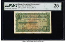 Egypt Egyptian Government 10 Piastres 17.7.1916 Pick 160a PMG Very Fine 25. 

HID09801242017

© 2022 Heritage Auctions | All Rights Reserved