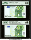 European Union Central Bank, Germany 100 Euro 2002 Pick 18x Two Examples PMG Choice Uncirculated 64 EPQ (2). 

HID09801242017

© 2022 Heritage Auction...