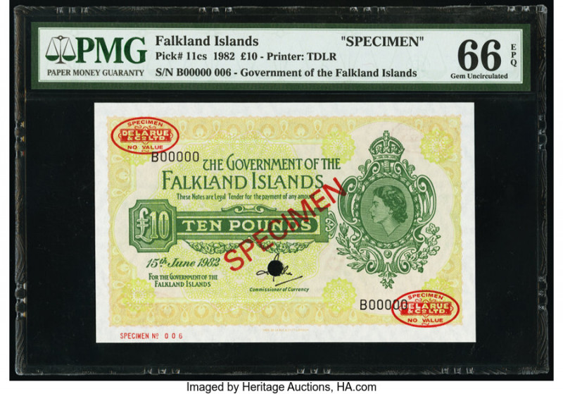 Falkland Islands Government of the Falkland Islands 10 Pounds 15.6.1982 Pick 11c...