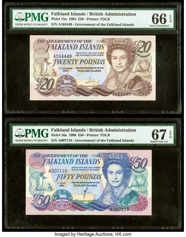 Falkland Islands Government of the Falkland Islands 20; 50 Pounds 1.10.1984; 1.7...