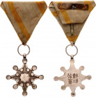 Japan Order of the Sacred Treasure VIII Class 1888 
Barac# 57; Silver; with original ribbon