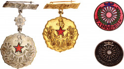 Japan WW 2 Japan Member Badge
Military Patriotic Womens Association Special member badge/ Silver grade and 2 pins