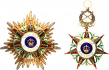 Iraq Order of the Two Rivers Grand Cross Set 1922 - 1958
Barac# 13,14; in case, Milytar division. 1st model 1922-1958, made by Garrard