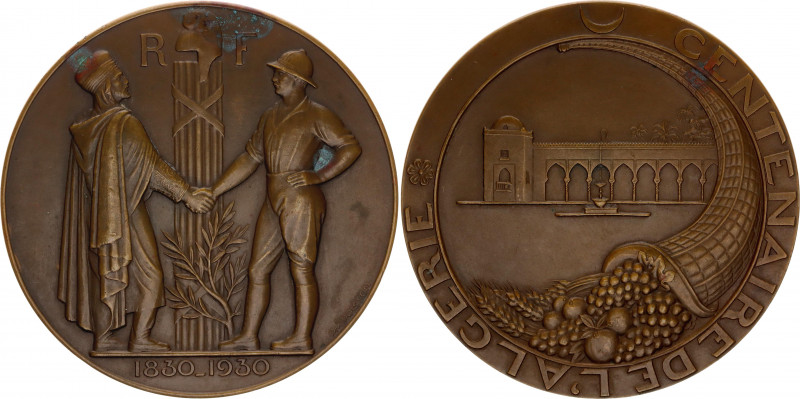 Algeria Centenary of Algeria Medal 1930 Paris
Bronze 70,0 mm; 152.95g.; A/RF/18...