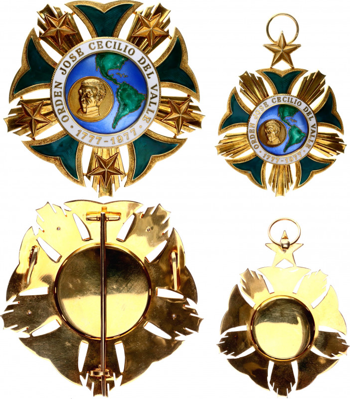 Honduras Order of Civil Jose Cecilio Del Valle Grand Cross Set 1977
Gold plated...