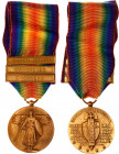 United States WW I U.S. Victory Medal with 3 Bars
Barac# 47