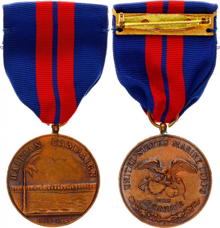 United States Second Haitian Campaign Marine Service Medal 1921
Barac# 64; AE