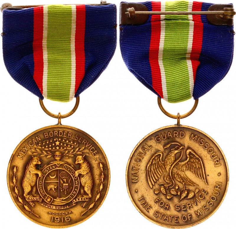 United States State Of Missouri Mexican Border Service Medal National Guard Miss...