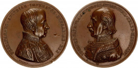 Austria Brozne Medal "50th Anniversary of Archduke Joseph as Palatine in Hungary" 1846 
Bronze 81.37 g., 55 mm.; Obv: FERDINANDVS • AVSTRIAE • IMPERA...
