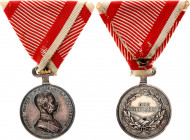 Austria - Hungary Bravery Silver Medal "DER TAPFERKEIT" II Class 1866 - 1914
Barac# 83; Silver; 33 mm