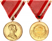 Austria - Hungary Bravery Gold Medal "DER TAPFERKEIT" I Class 1914 - 1916
Barac# 84; vgAE; 40 mm; Hallmark "BRONZE"