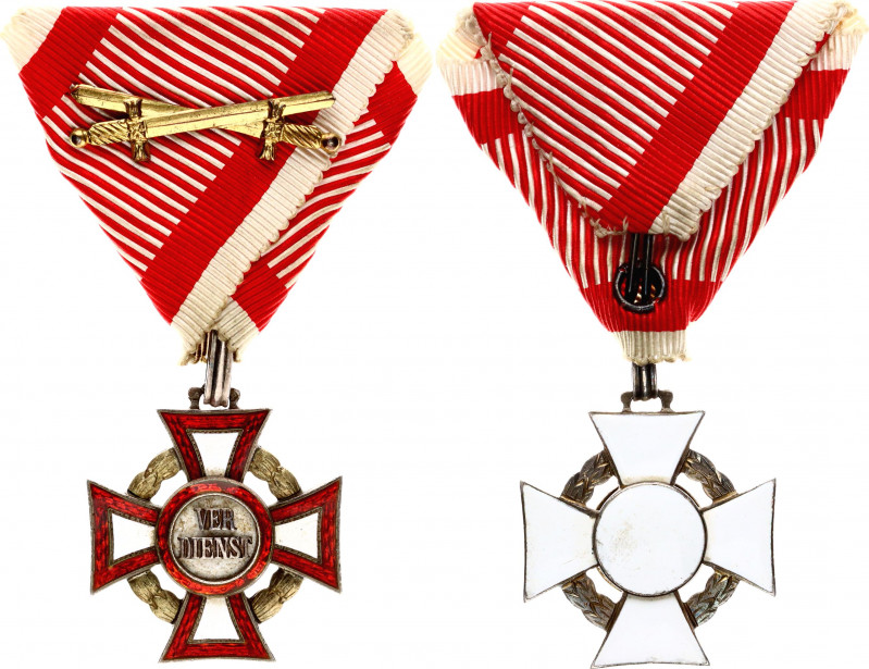 Austria - Hungary Military Merit Cross III Class with War Decoration and Swords...