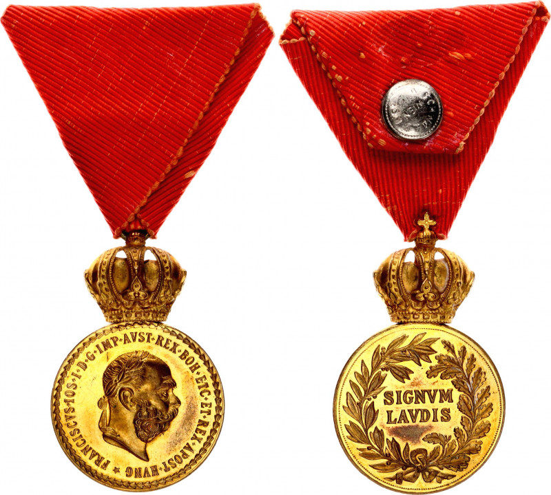 Austria - Hungary Military Merit Medal "Signum Laudis" WM Civil Ribbon
Barac# 2...
