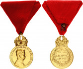 Austria - Hungary Military Merit Medal "Signum Laudis" Civil Ribbon
Barac# 292; Bronze; vgAE; 30 mm;