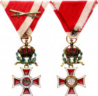 Austria - Hungary Order of Leopold Knight's Cross with War Decoration and Swords
Barac# 549; VgAe with hallmark star (after the war to be exchanged f...