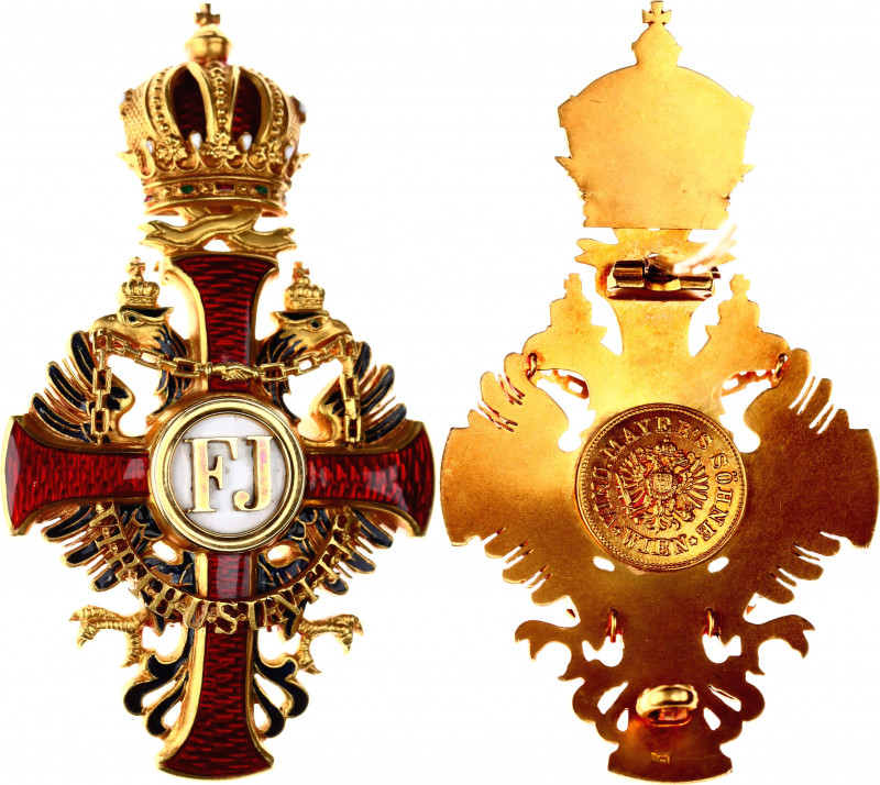Austria - Hungary Order of Franz Joseph Officer Cross
Barac# 660; Gold; maker's...