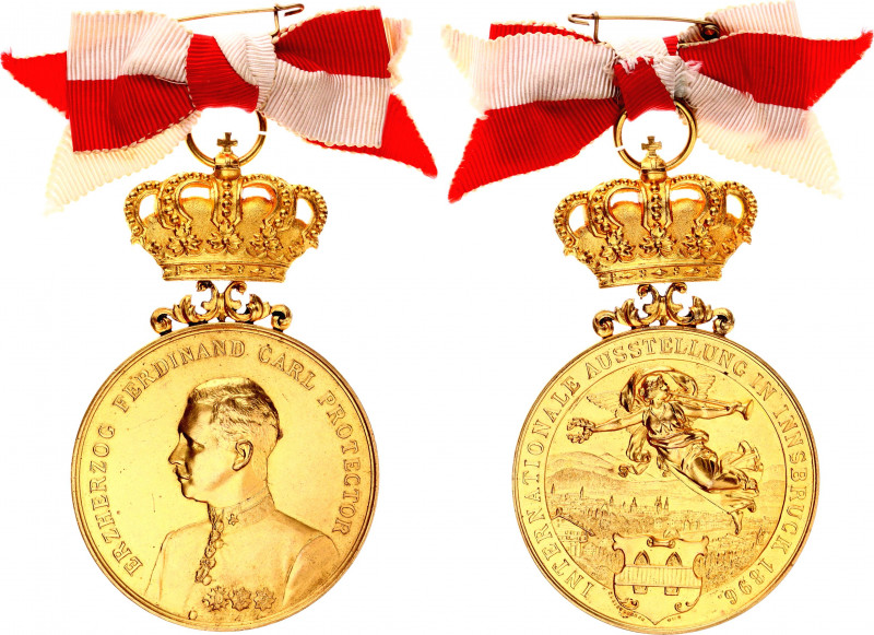 Austria - Hungary Medal of International Exhibition in Innsbruck 1896
"Erzherzo...