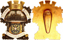 Austria - Hungary Badge Viennese Citizens Association
Bronze; 38x49 mm, gilded, enamelled; in the original case by Reinemer & Spiegel Vienna