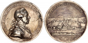 Hungary Silver Medal "Capture of Belgrade from the Turks" 1789 
Weifert# 63; Silver 33.74 g., 46 mm.; By Donner; Obv: GED•LAVDONIVS•EXERCITT•AVSTR•SV...