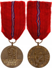 Czechoslovakia Medal In Memory of the 20th Anniversary of the Slovak Uprising of 1944 1964 
Bronze; with original ribbon