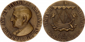 Spain Bronze Medal "Vista de Salazar" 1966 
Bronze 60.29 g., 50 mm.; UNC