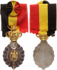 Belgium Decoration for Workers and Artisans Type IV I Class 1905 
Barac# 69; Gilt; with original ribbon