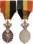 Belgium Decoration for Workers and Artisans Type IV II Class 1905 
Barac# 70; Silver AG; with original ribbon