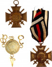 Europe Lot of 2 Medals & Coin 
Silver gold-plated 20 kreuzer 1848 & 2 x The Honour Cross of the World War 1914-1918.