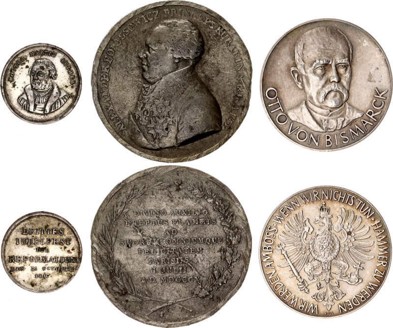 Europe Lot of 3 Medals 19th-20th Century 
With Silver; Various Motives, Dates &...