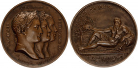 France Medal on the Peace of Tilsit 7-9 July 1807 
Bramsen 640; Bronze 36,87g.; 41 mm.; Napoléon I; By Andrieu and Droz. Denon, director. Dated 1807 ...