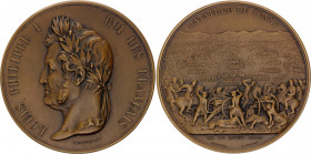 France Battle of Isly Medal 1844 Paris
Bronze 58,3 mm; 174.25 g.