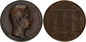 France Medal 'International Congress for visiting the Suez Canal' by J.A. Barre 1865 
Bronze; 60 mm; Obv. Head Ferdinand de Lesseps right / Rev. List...