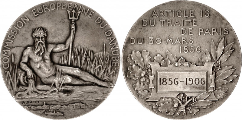 France Bronze Medal 50th Anniversary of the European Danube Commission 1906 
Si...