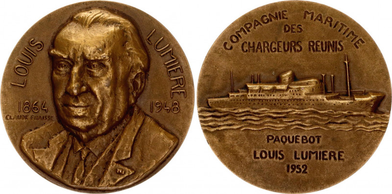 France Bronze Medal Compagnie Maritimes des Chargeurs Réunis "Louis Lumière" 195...
