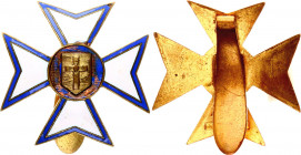 France Cross of Catholic Association of French Youth 1886 - 1956 
8.46 g., 30 x 38 mm.; Yellow metal with enamel; L’Association catholique de la jeun...