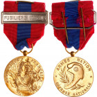 France Medal of National Defence 1982 
Bronze; with Naval Infantry clasp; with original ribbon